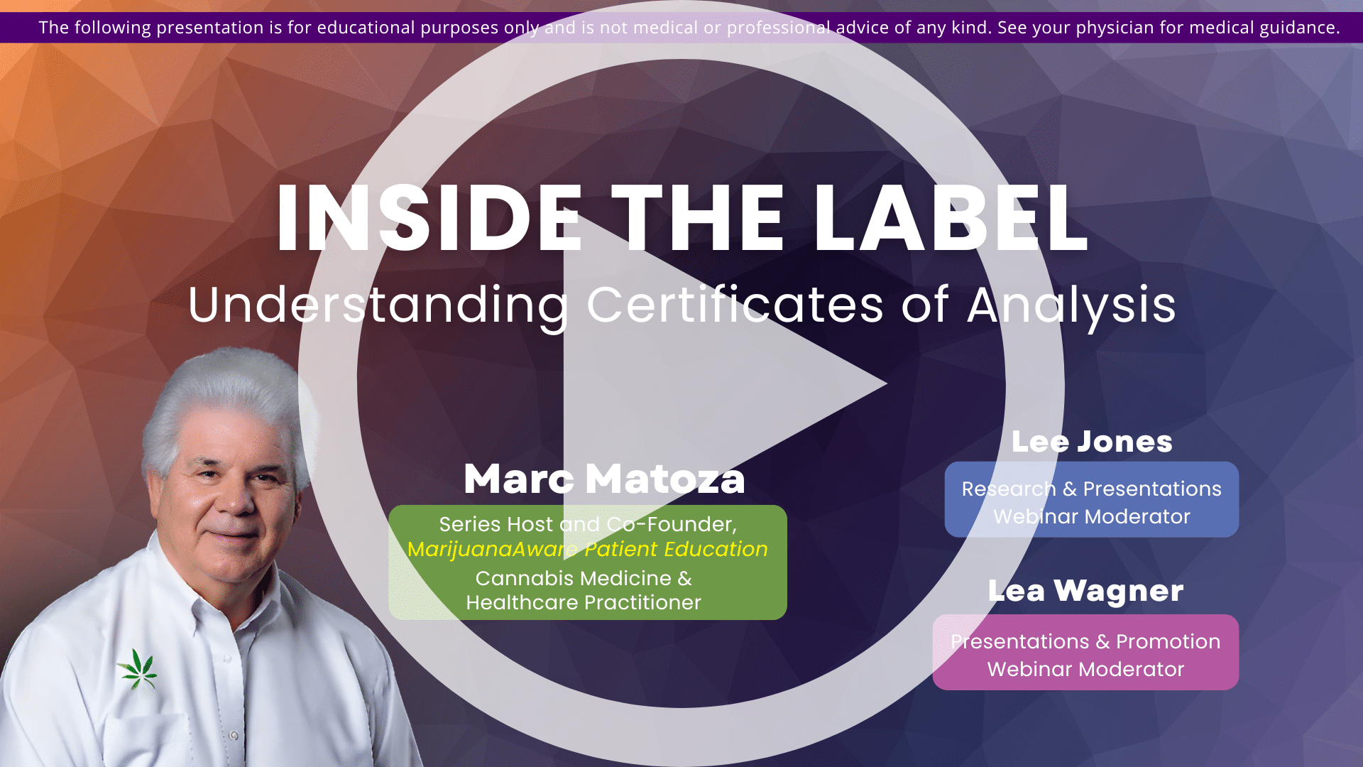 Marijuana Aware Webinar Thumbnail